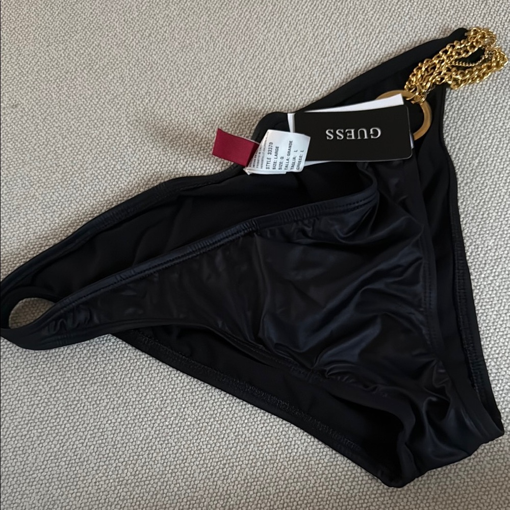 Guess Black Chain Swim Bottom